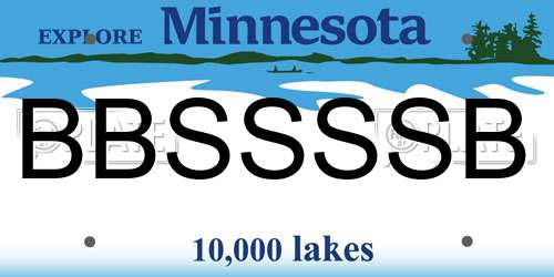 BBSSSSB Minnesota License Plate