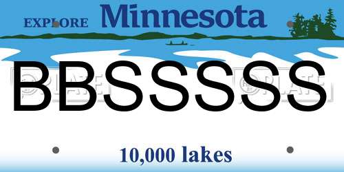 BBSSSSS Minnesota License Plate