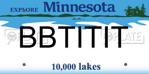 BBTITIT Minnesota License Plate
