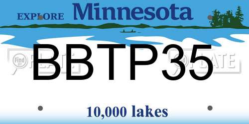 BBTP35 Minnesota License Plate