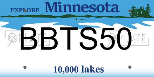 BBTS50 Minnesota License Plate