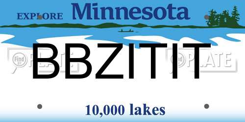 BBZITIT Minnesota License Plate