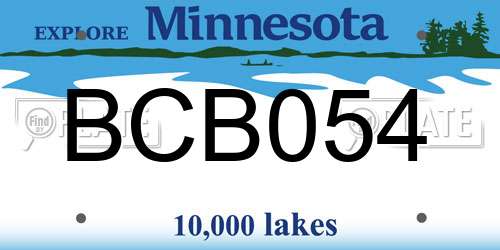 BCB054 Minnesota License Plate