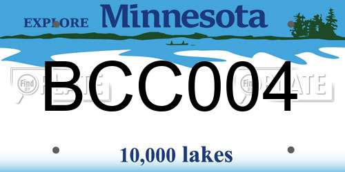BCC004 Minnesota License Plate