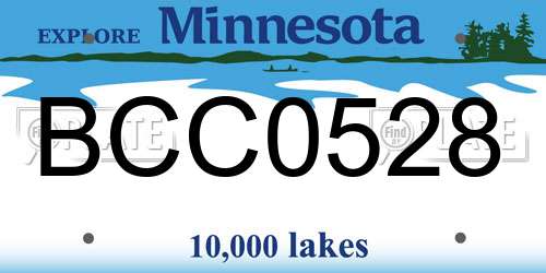 BCC0528 Minnesota License Plate