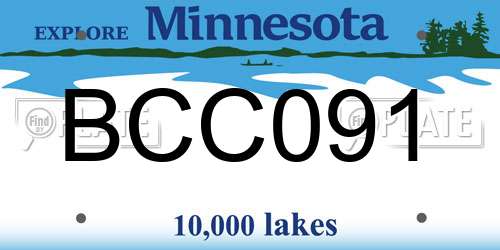 BCC091 Minnesota License Plate