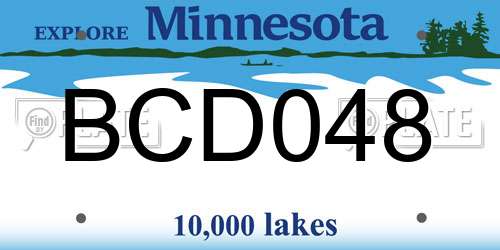 BCD048 Minnesota License Plate