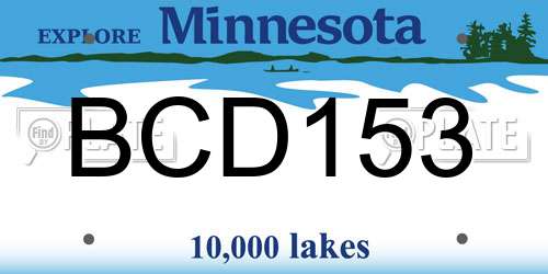 BCD153 Minnesota License Plate