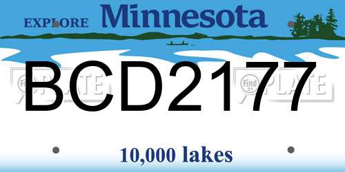 BCD2177 Minnesota License Plate