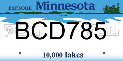 BCD785 Minnesota License Plate