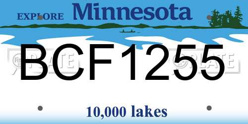 BCF1255 Minnesota License Plate