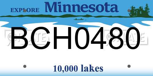BCH0480 Minnesota License Plate