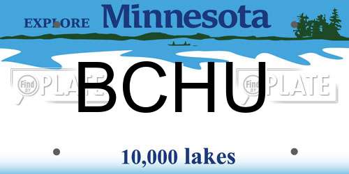 BCHU Minnesota License Plate