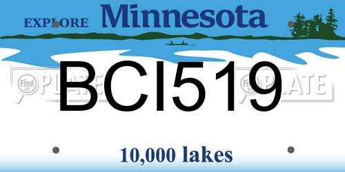 BCI519 Minnesota License Plate