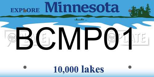 BCMP01 Minnesota License Plate