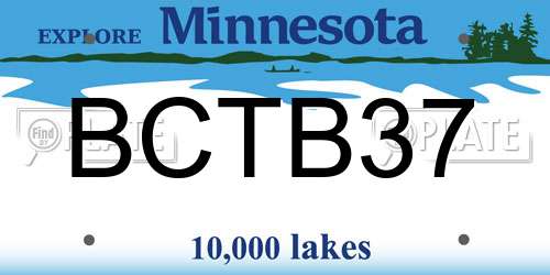 BCTB37 Minnesota License Plate