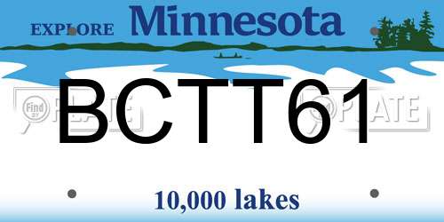 BCTT61 Minnesota License Plate