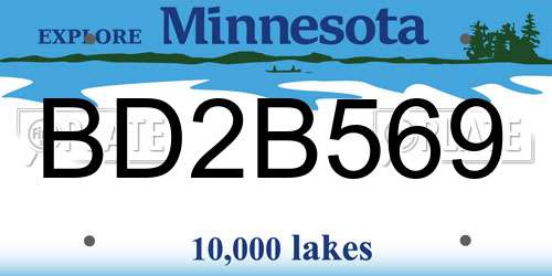 BD2B569 Minnesota License Plate
