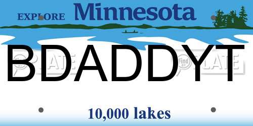 BDADDYT Minnesota License Plate