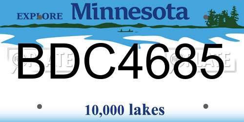 BDC4685 Minnesota License Plate