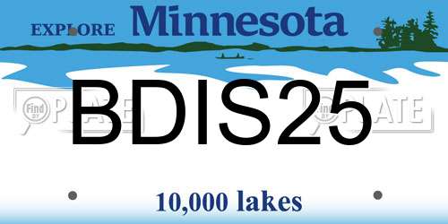 BDIS25 Minnesota License Plate