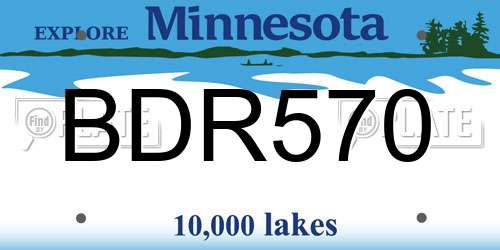 BDR570 Minnesota License Plate