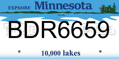 BDR6659 Minnesota License Plate