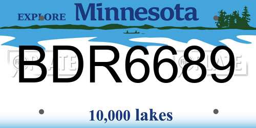 BDR6689 Minnesota License Plate