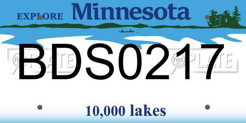 BDS0217 Minnesota License Plate
