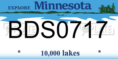 BDS0717 Minnesota License Plate