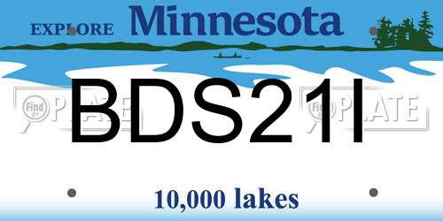 BDS21I Minnesota License Plate
