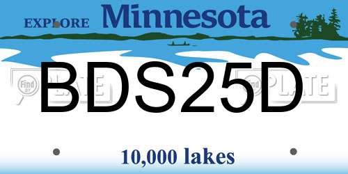 BDS25D Minnesota License Plate