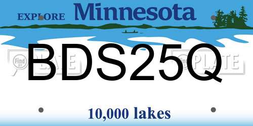 BDS25Q Minnesota License Plate