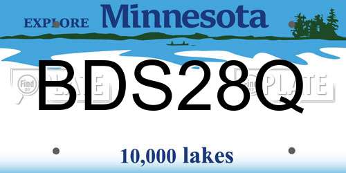 BDS28Q Minnesota License Plate