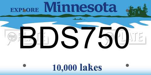 BDS750 Minnesota License Plate