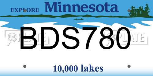 BDS780 Minnesota License Plate
