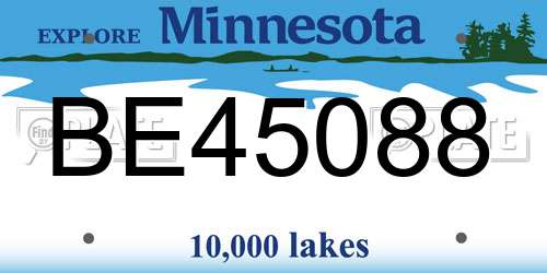 BE45088 Minnesota License Plate