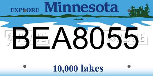 BEA8055 Minnesota License Plate