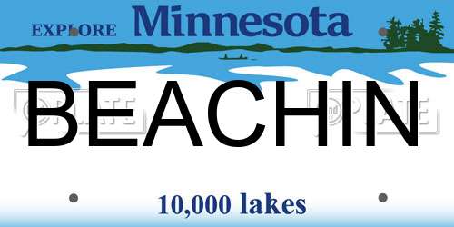 BEACHIN Minnesota License Plate