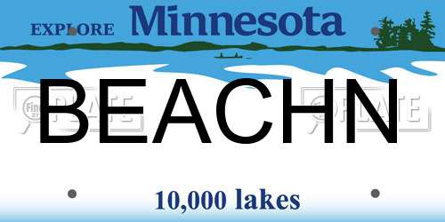 BEACHN Minnesota License Plate