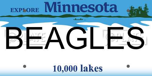 BEAGLES Minnesota License Plate