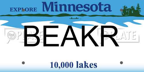 BEAKR Minnesota License Plate