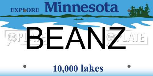 BEANZ Minnesota License Plate