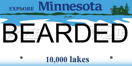 BEARDED Minnesota License Plate