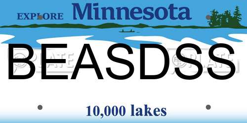BEASDSS Minnesota License Plate