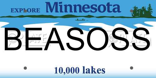 BEASOSS Minnesota License Plate
