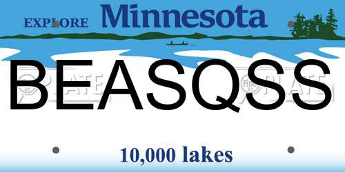 BEASQSS Minnesota License Plate