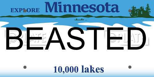 BEASTED Minnesota License Plate