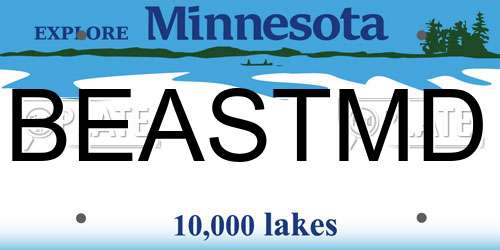 BEASTMD Minnesota License Plate