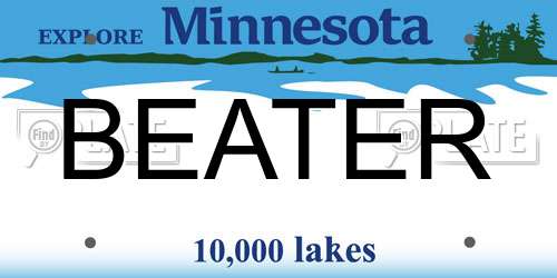 BEATER Minnesota License Plate